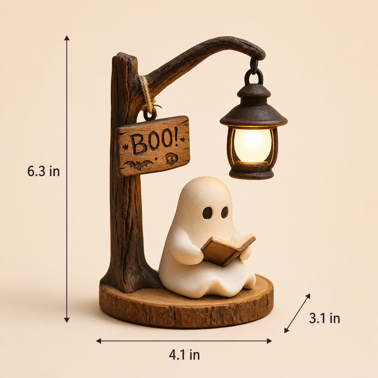 Staying Awhile ghost lamp dimensions
